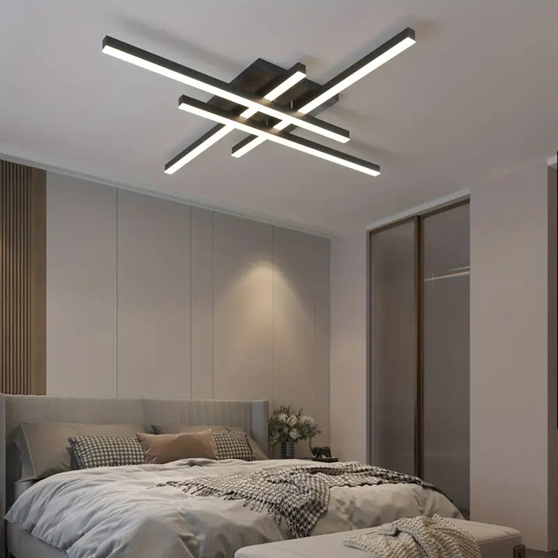 Modern LED ceiling lamp in the shape of a cross
