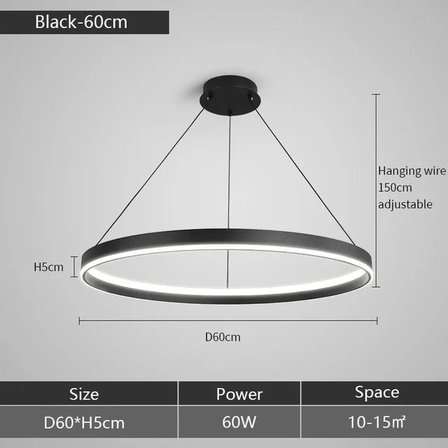 Stropná kruhová lampa Crux