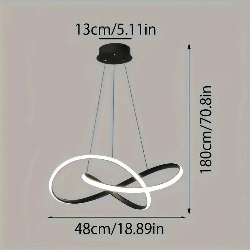 Moderné závesné LED osvetlenie s elegantným tvarom