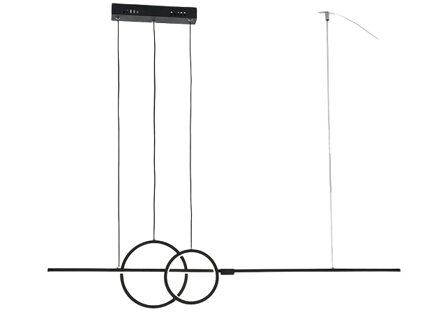 Elegantná vodorovná lampa s kruhmi