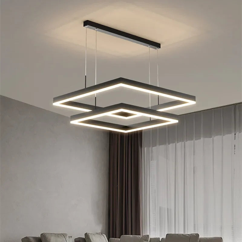 Stropná štvorcová lampa Zubenelgenubi