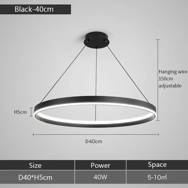 Stropná kruhová lampa Crux