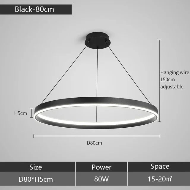 Stropná kruhová lampa Crux