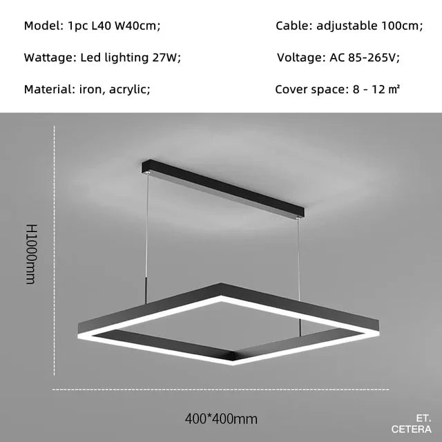 Stropná štvorcová lampa Centaurus