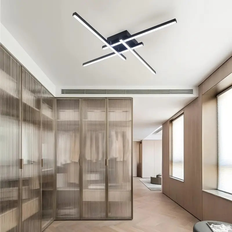 Modern LED ceiling lamp in the shape of a cross