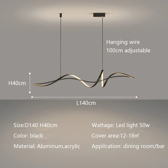 Minimalistické závesné osvetlenie s elegantnou líniou