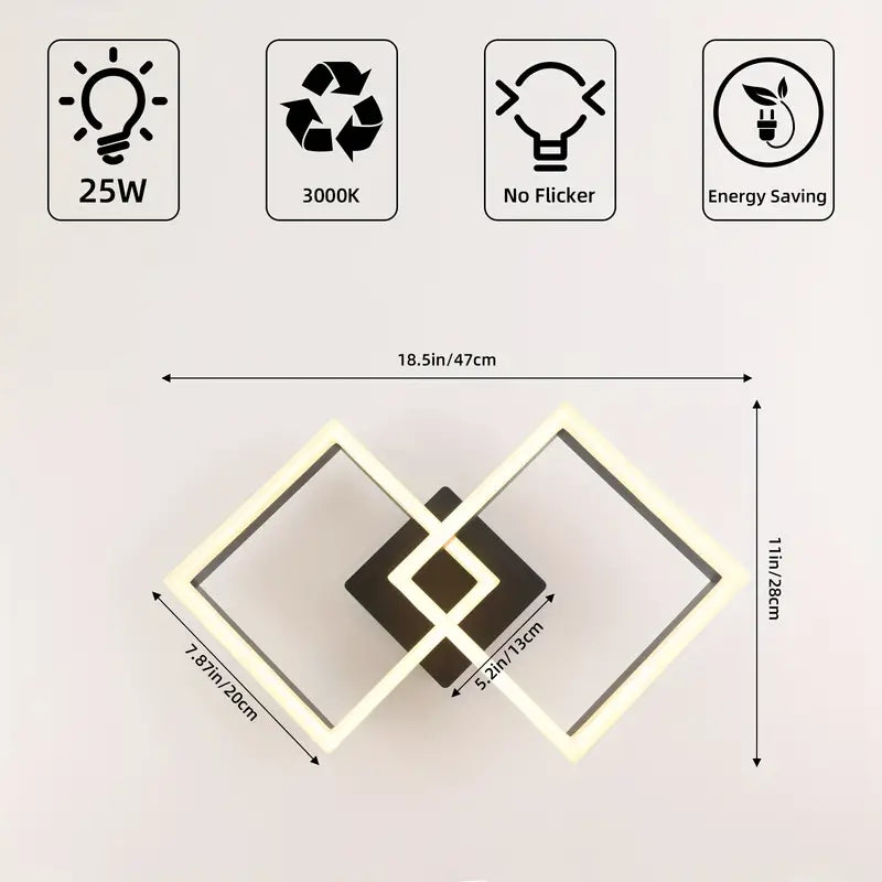Elegant LED lamp in the shape of frames