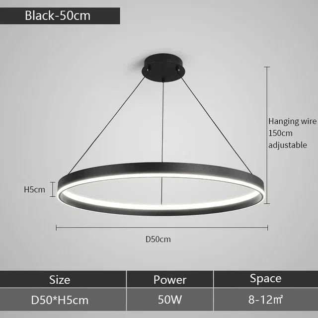 Stropná kruhová lampa Crux