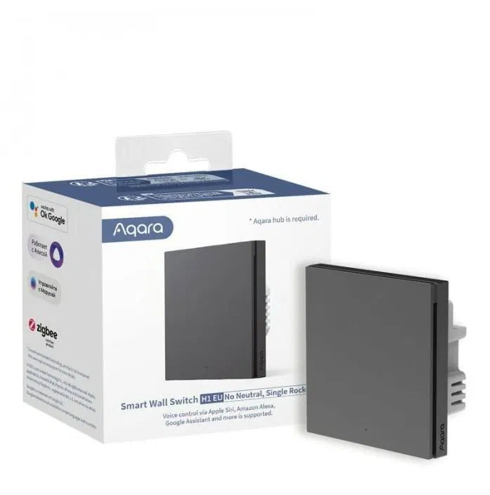 AQARA Smart Wall Switch H1 (No Neutral, Single Rocker)