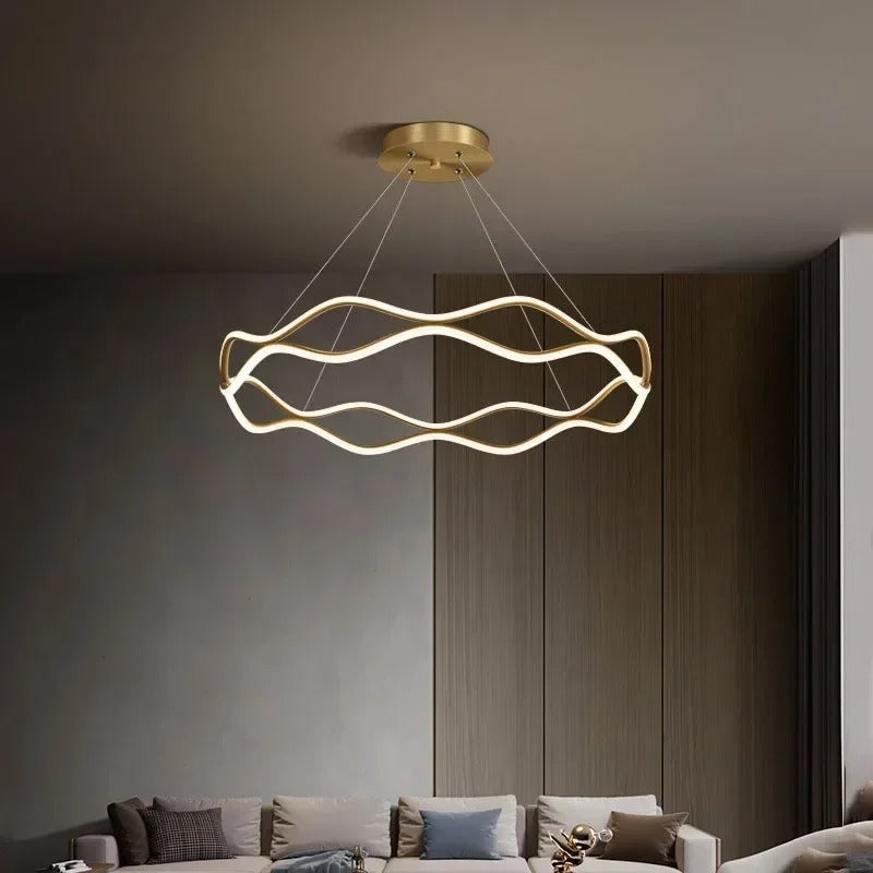 Estetická vlnitá lampa