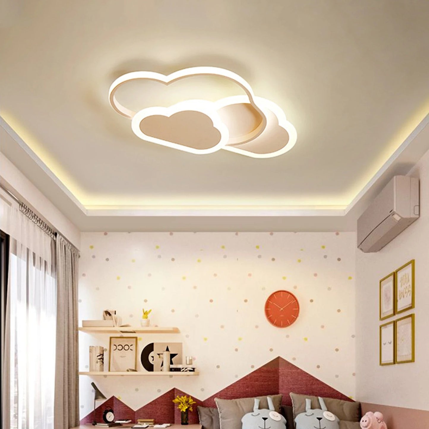 Elegantná lampa v tvare oblaku