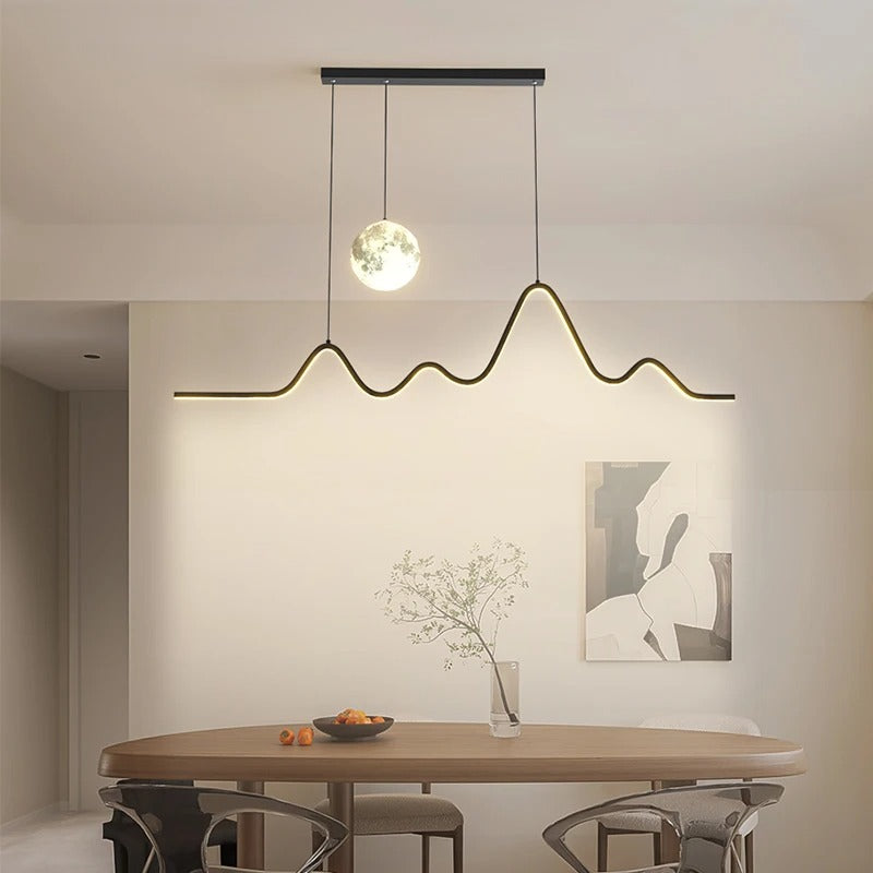Moderná lampa Hory a mesiac