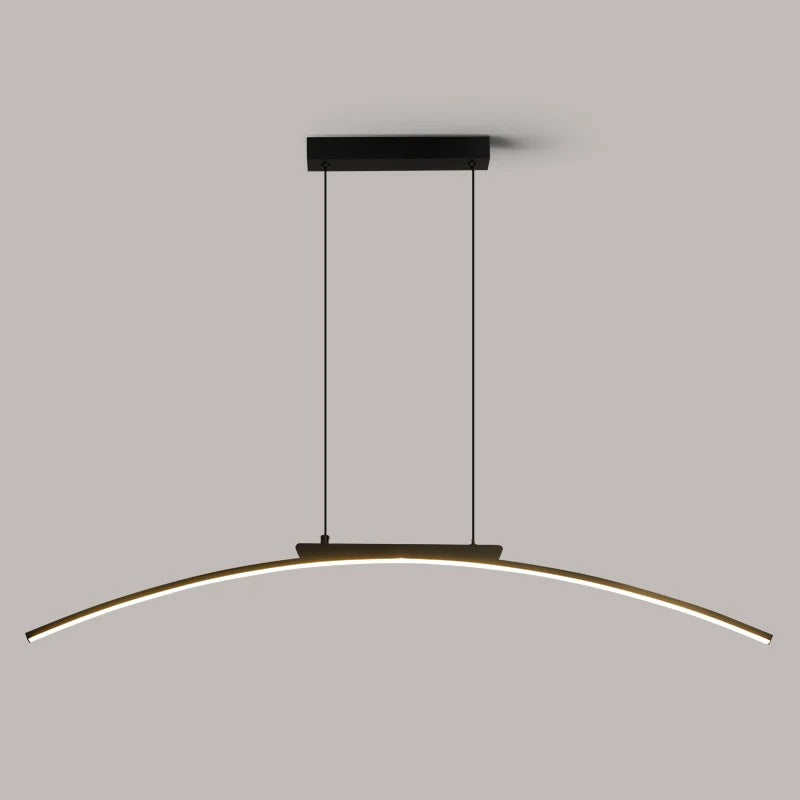 Moderná lampa v tvare poloblúku