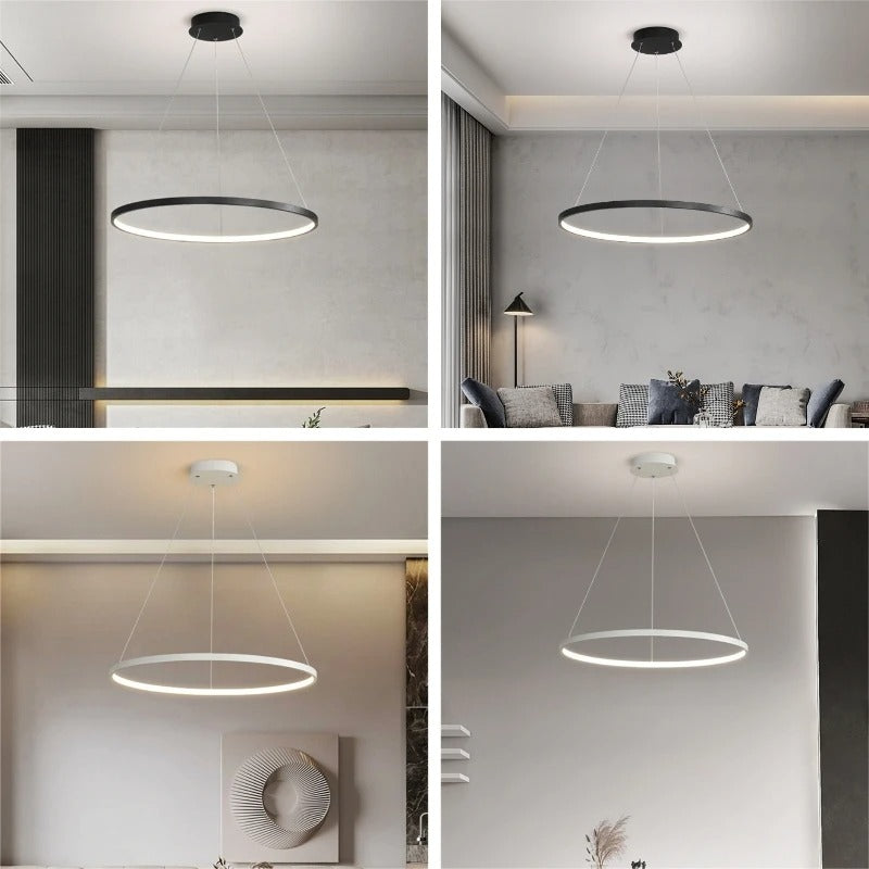 Moderná kruhová lampa