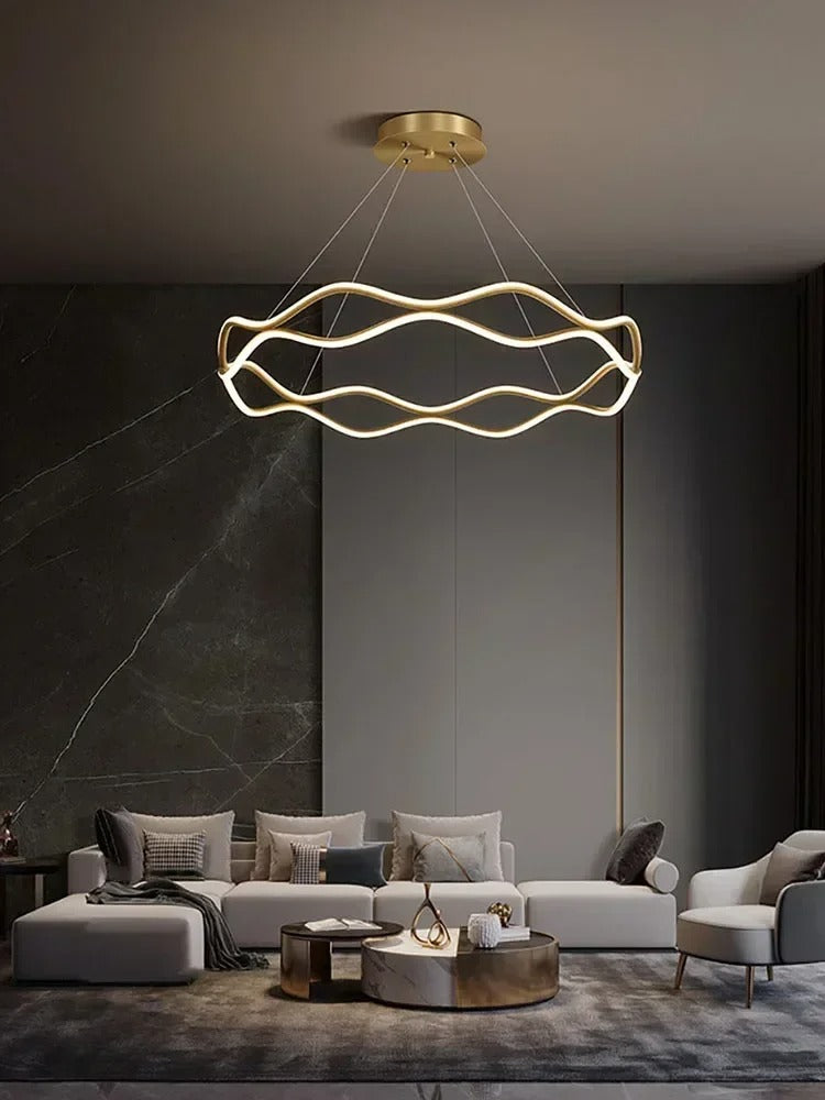 Estetická vlnitá lampa