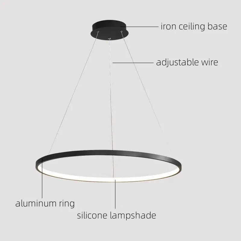 Moderná kruhová lampa