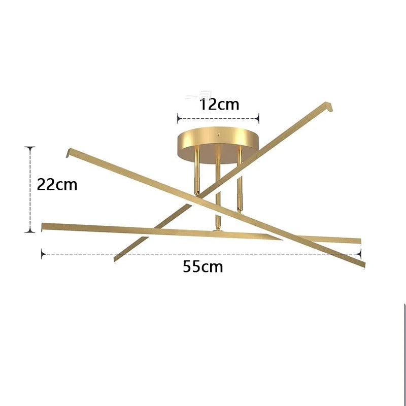 Trojitá moderná lampa