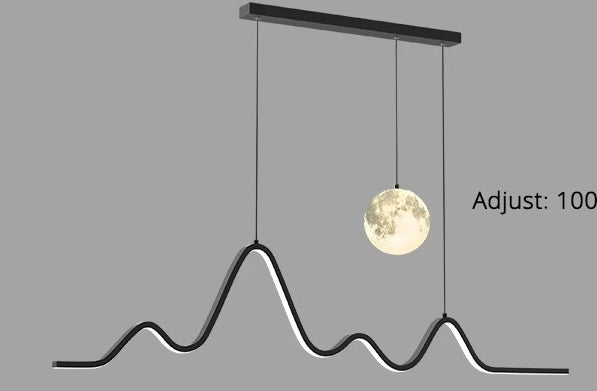 Moderná lampa Hory a mesiac