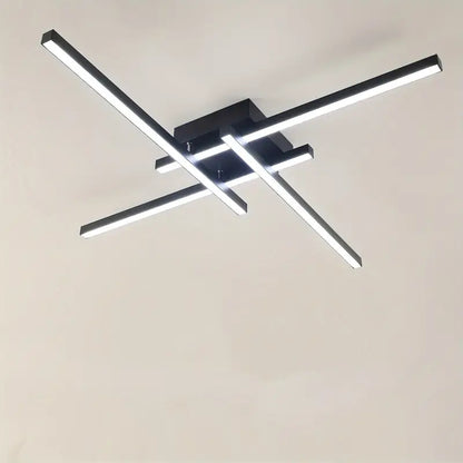 Modern LED ceiling lamp in the shape of a cross