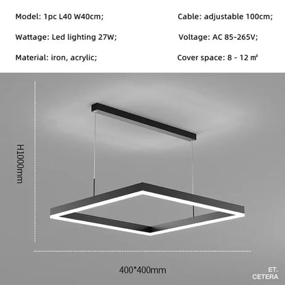 Stropná štvorcová lampa Centaurus