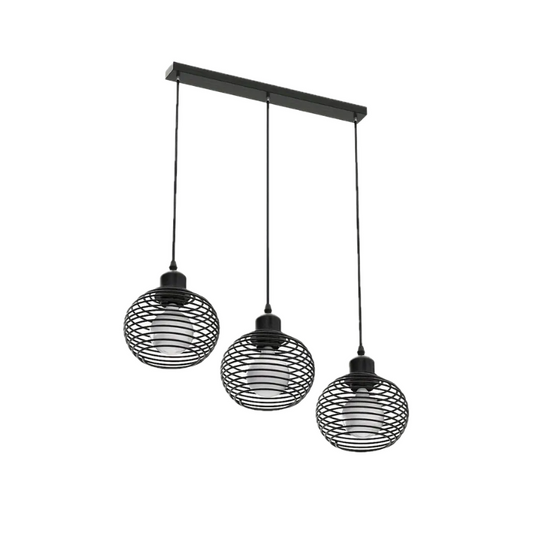 Trojitá závesná lampa v industriálnom štýle