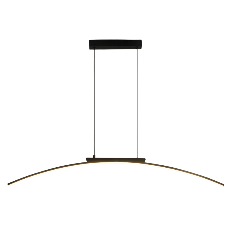 Moderná lampa v tvare poloblúku